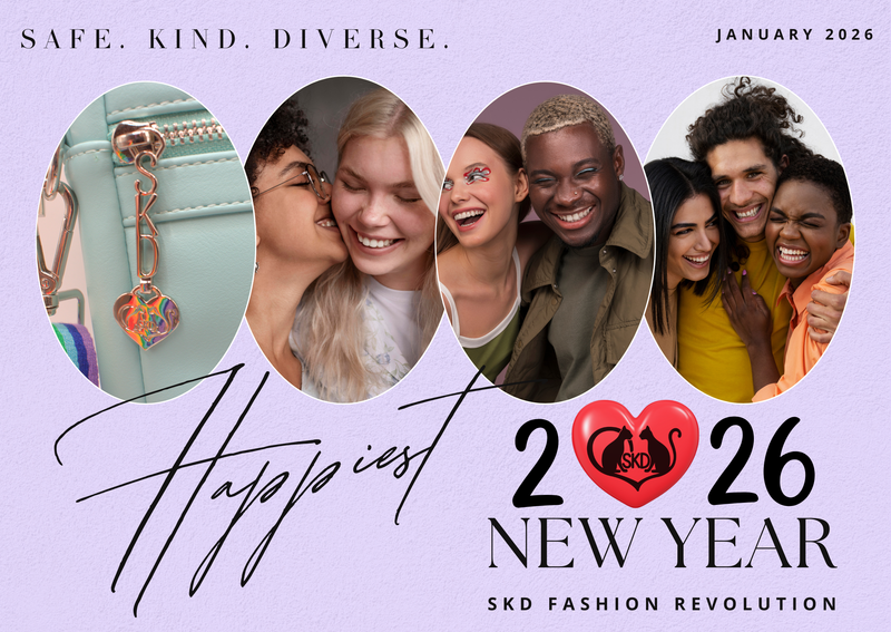 SKD Fashion Revolution startet stark ins neue Jahr: die SKD Pride Tasche für nur 31,12 €, ein Preis, der unsere Neujahrs-Resolution für LGBTQIA+ Sichtbarkeit für alle zugänglich macht.