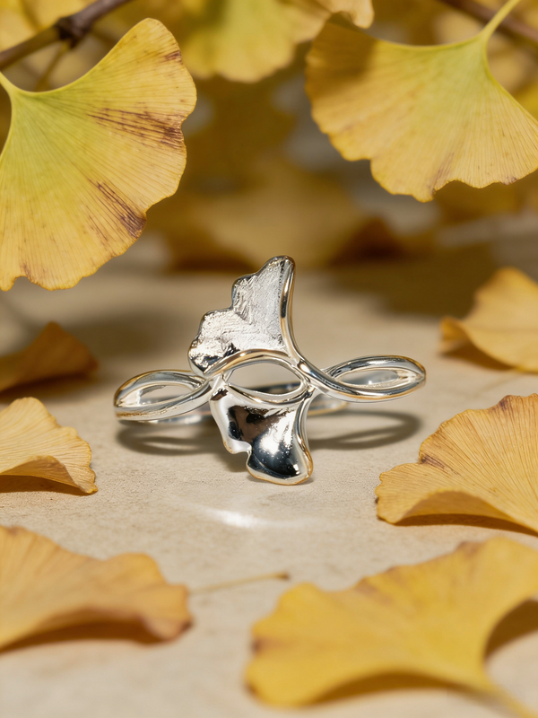 Gingko Ring, größe verstellbar