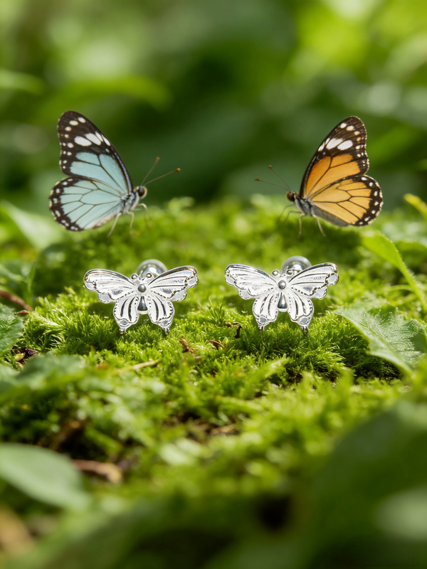 Kleine Schmetterlingsohrringe